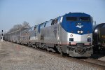 Westbound "Southwest Chief" comes into the station